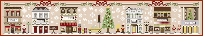 Country Cottage Needleworks Big City Christmas Cross Stitch - Hotel