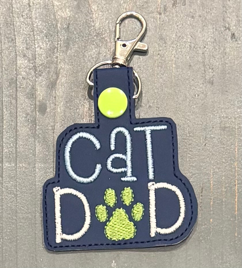 Cat Dad Key Fob