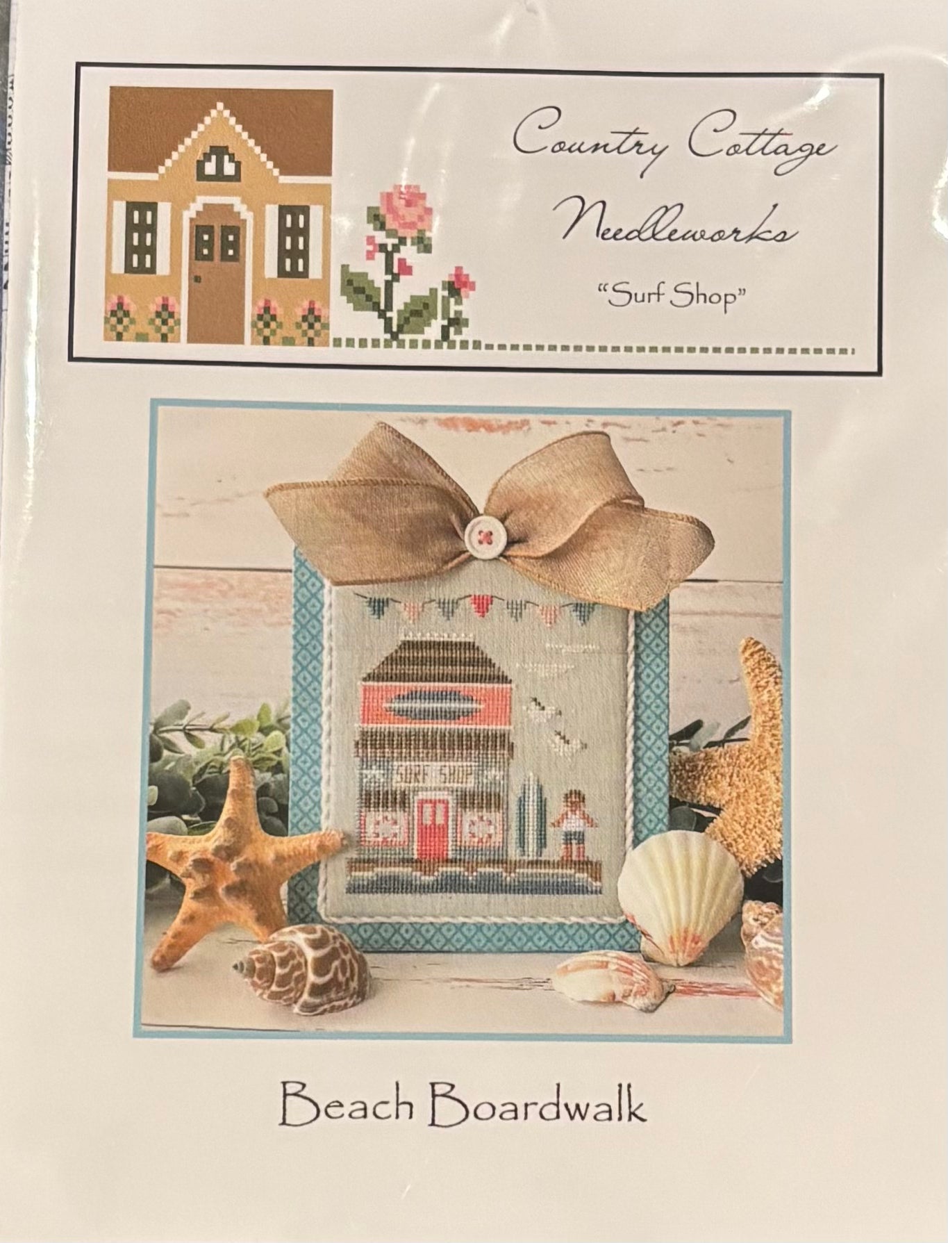 Country Cottage Needleworks Beach Boardwalk Cross-Stitch Collection - Surf Shop #2