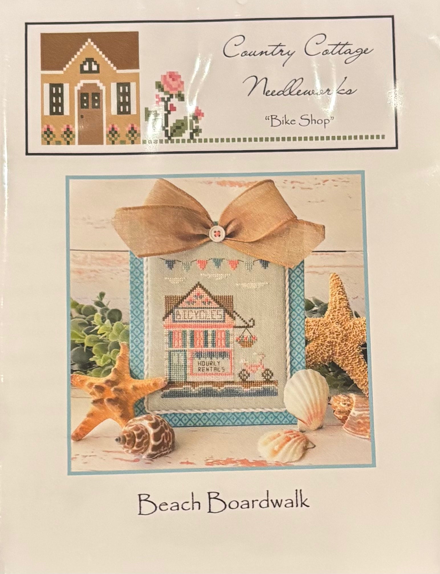 Country Cottage Needleworks Beach Boardwalk Cross-Stitch Collection - Bike Shop #3