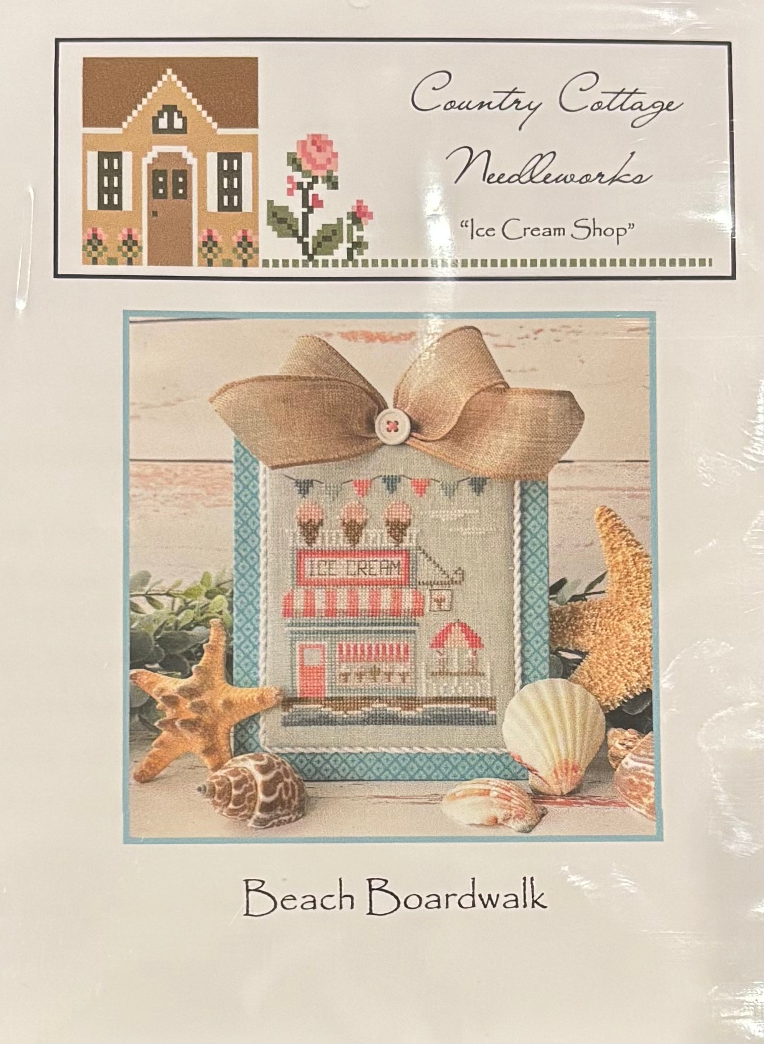 Country Cottage Needleworks Beach Boardwalk Cross-Stitch Collection - Ice Cream Shop #1