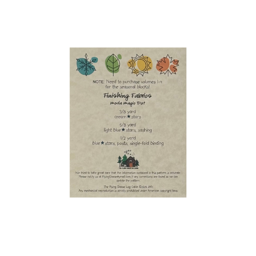 Seasonal Medleys Volume 5 - Stars and Finishing Instructions